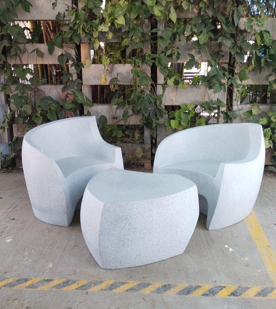 Modern Pebble Duo Chair-L 32-W 33-H 31
