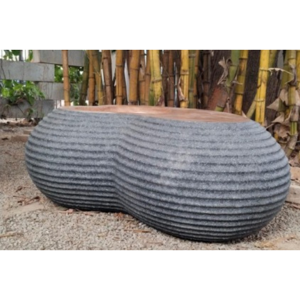 Long Pebble Bench-L 48-W 32-H 18
