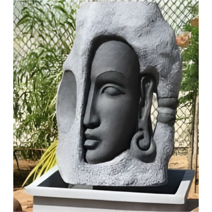 Semi Buddha face waterfall-L 48-W 48-H 60