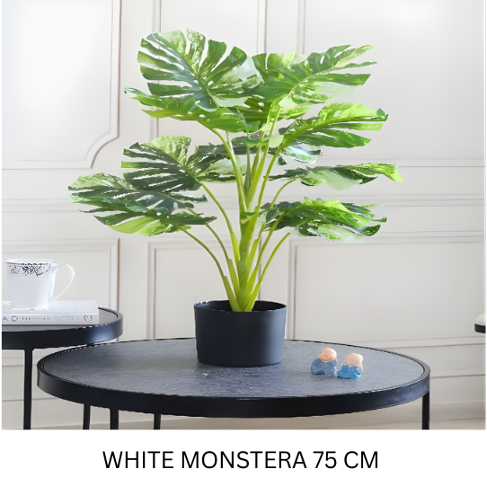 REAL TOUCH WHITE MONSTERA 75 CM