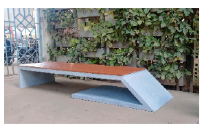 Classic Duo Tone Bench -L 115-W 31-H 18