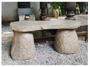 Rock Style Bench-L 48-W 18-H 18