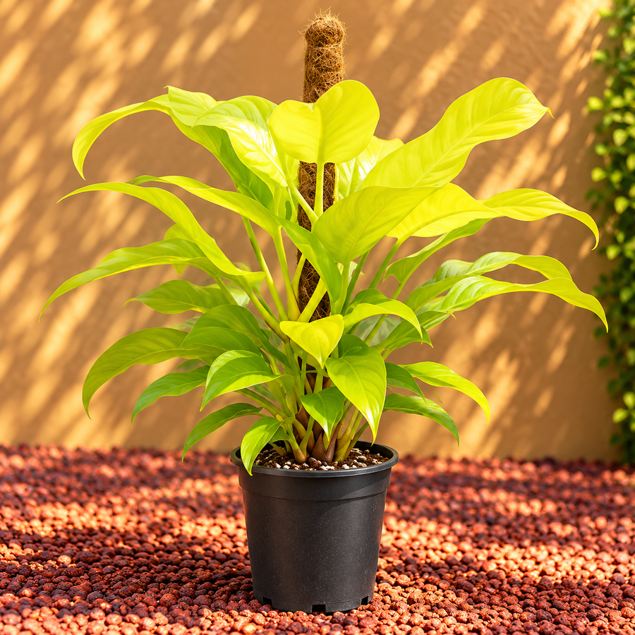 Philodendron Ceylon with moss stick