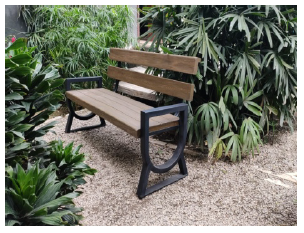 SlantBack Garden Bench-L 60-W 26-H 32
