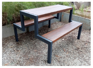 Compact Park Picnic Table-L 48-W 42-H 28